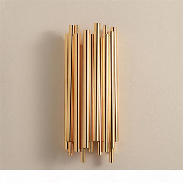 

american shining gold wall lamp metal wall light retro gold livingroom bedroom kitchen aisle decoration sconce lighting