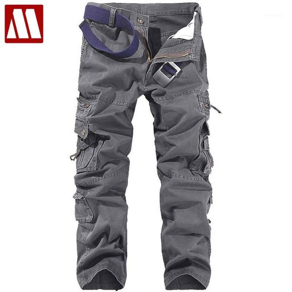 

men's pants fashion multi-pocket buckle male cargo loose washed cotton man outdoors slacks men's leisure trousers w28-42 c4551, Black