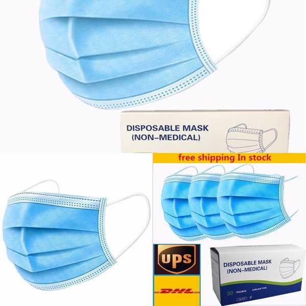 

days disposable 3-7 arrive 50 pcs about face thick 3-layer masks with earloops for salon, home use comfortable in stock outleti4i5
