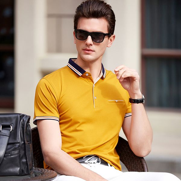 

mrmt 2020 brand men's t shirt summer new short sleeve t-shirts for male leisure slim lapels solid color men's t-shirts, White;black