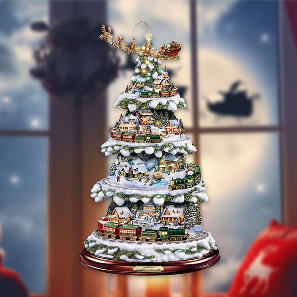 

restaurant christmas tree mall wall rotating santa sculpture train decorations paste window cling removable stickers