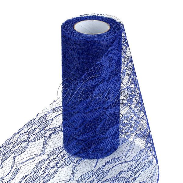 

один tulle roll катушка кружева кружева 6 "x10yd ткань сетки тюту стул tutu стул sash bow таблица бегун кружева ткань свадебные украшения q