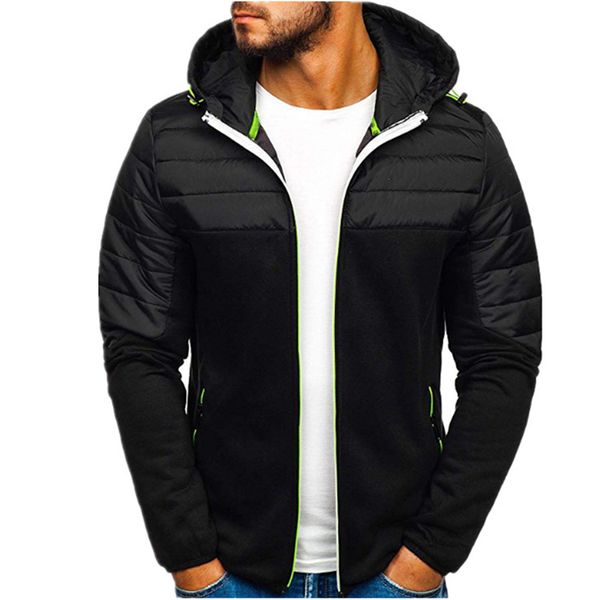 

2021 new men's windbreaker jackets waterproof male hooded slim down cotton overcoat casual mens brand clothing winter streetwear parkas, Black;brown