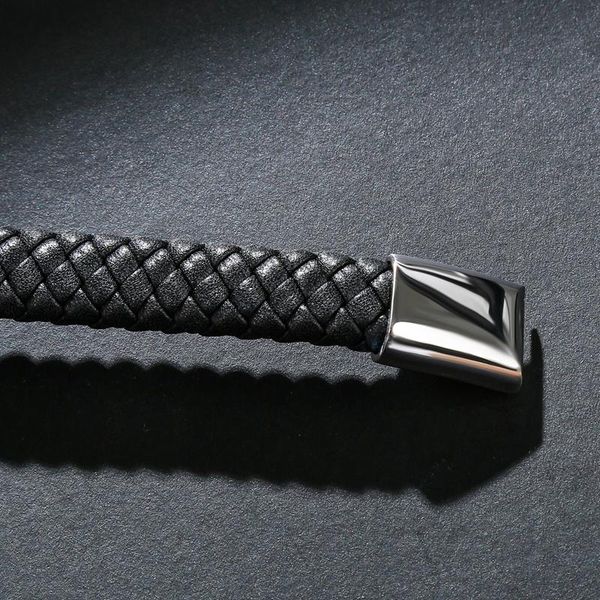 

мода браслет классический простой мужчины браслет цепи кожи браслет из нержавеющей стали застежка браслета человек высокого качества ювелирн, Golden;silver