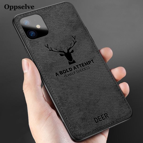 

deer luxury cloth mobile for iphone 7 8 6 6s plus x xs xr 11 pro max textile phone case protective cover coques