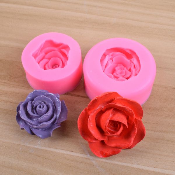

bloom rose silicone cake mold 3d flower fondant diy mold cupcake jelly candy chocolate decoration baking tool moulds dhl free