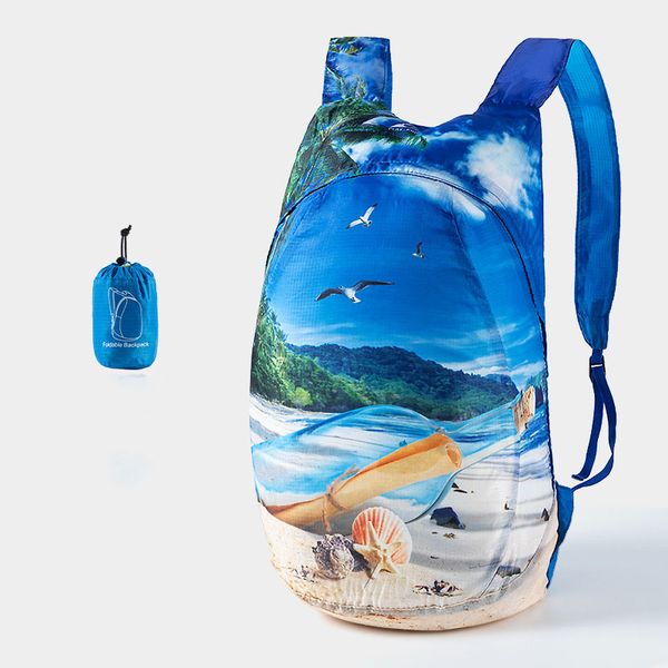 Luxurys Designers Bolsas de Grande Capacidade Mochila Ao Ar Livre Ultra Luz Saco de Viagem Portátil Mochilas Dobráveis ​​Anti Splash Saco De Armazenamento Pacote de Esportes Poliéster Cor 20