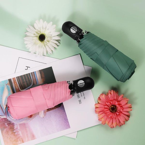 

mini 8 кости matic зонт solid color пять складной зонтик прочный parapluie 5 складной женщины карман umbrellara в женщины jllcaf