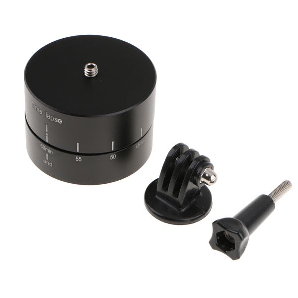 

panoramic 360°/ 60-minute time lapse tripod head + thumb screw + tripod mount adapter for cameras, dslr's, gopro's and smartphon