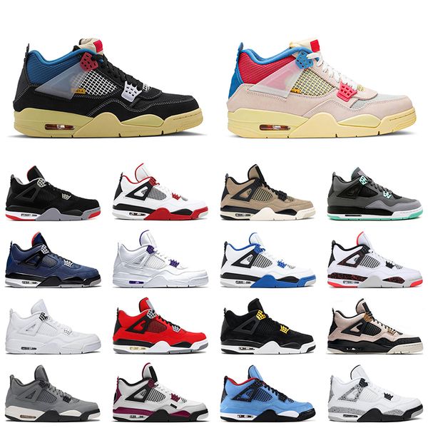 

guava ice 4 men women basketball shoes 4s bred black cat cool grey white cement pale citron mens trainer sports sneakers