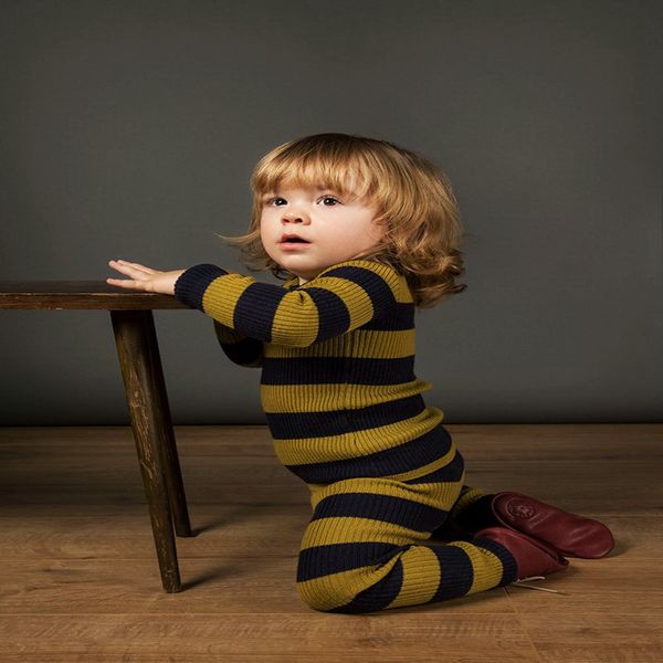 

2021 spring new kids girls 2-pcs sets sweater knitted striped pants tight fitting fashion children clothes outfits e22, White