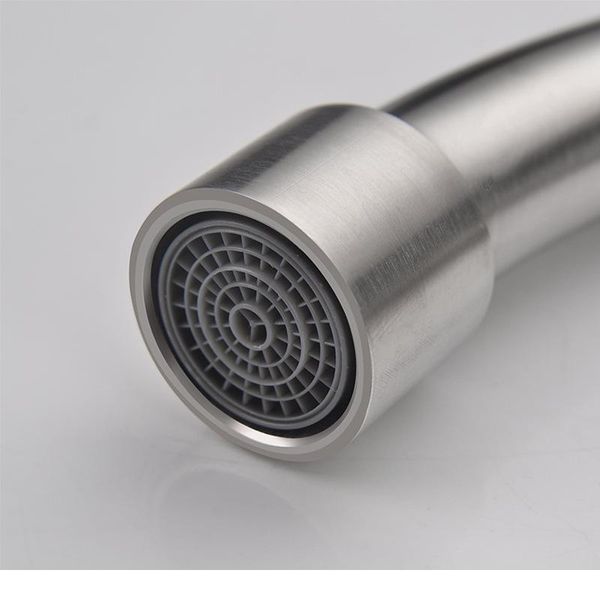

sianco rotatable brushed stainless steel kitchen faucet single hole single cold water deck mounted sink fauce jllbgr