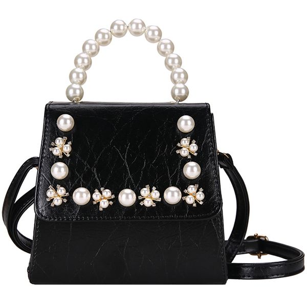 

junior style foreign women's bag tide europe and america wild shoulder messenger bag fashion pearl handbag