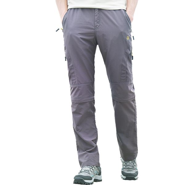

women's detachable hiking pants outdoor sports dry fast breathing men camping climbing men's detachable pants in summer, Gray;blue