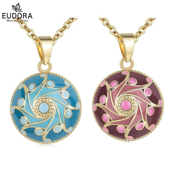 

eudora 20mm pink /blue ball mexico harmony ball chime sound bola pendant necklace for mother child maternity women jewelry b347, Silver