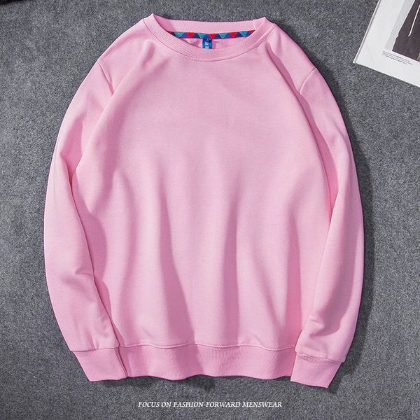 

2021 new solid sweaters of men's women fashion pullover youth college hoodless hoodie palq xivp, Black