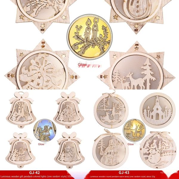 

украшение 8rygr рождества светящейся звезды круглой формы реквизит деревянных аксессуаров круглое светящийся звезда белл украшение деревянно