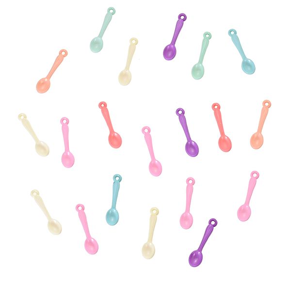 

charms 500pcs mini spoon resin findings making keychain necklace pendant diy decoration jewelry, Bronze;silver