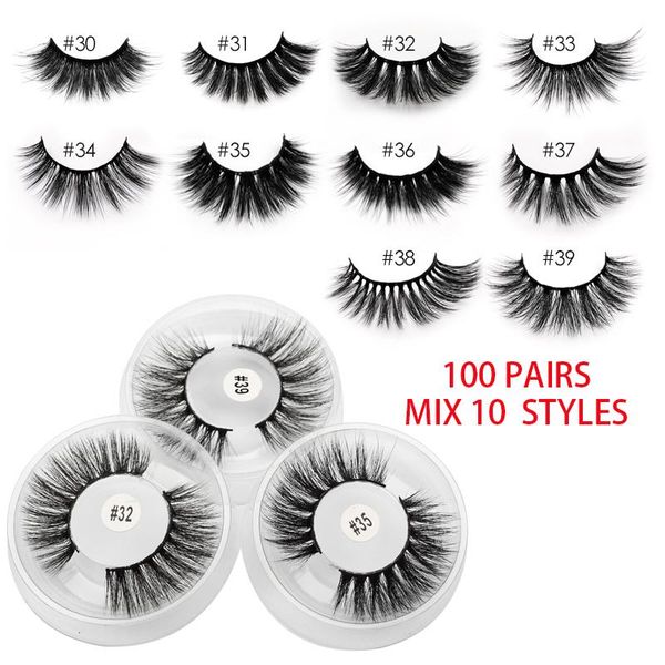 

shidishangpin mink eyelash 10-100pcs wholesale lashes natural eyelash bulk lash bulk makeup eyelashes false lashes round cases wmtich
