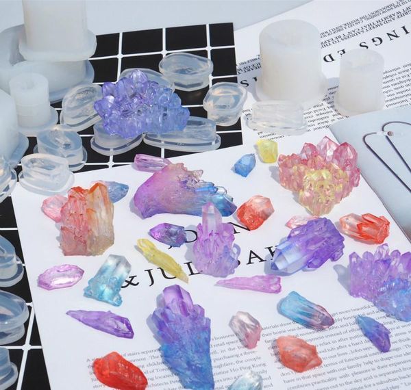 

agate crystal cluster cavity mold quartz geode sile mold uv resin jewelry molds jewelry tool accessories epo jllxin mx_home