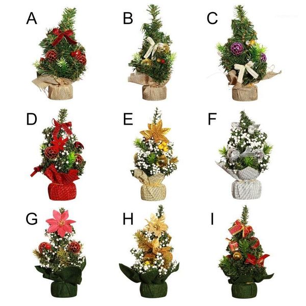 

christmas decorations mini artificial tree deskpine needle plastic winter ornament1