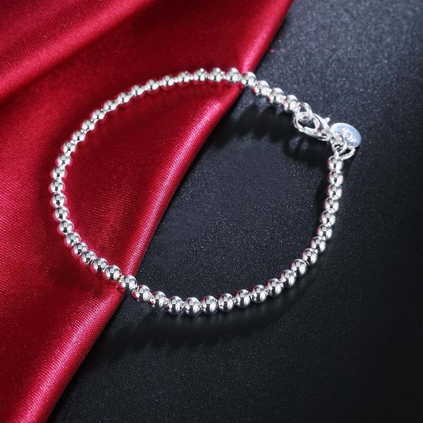 

wholesale beads chain silver bracelets for women lady wedding fashion jewelry christmas gifts cute gift h030 h sqcpcn, Black