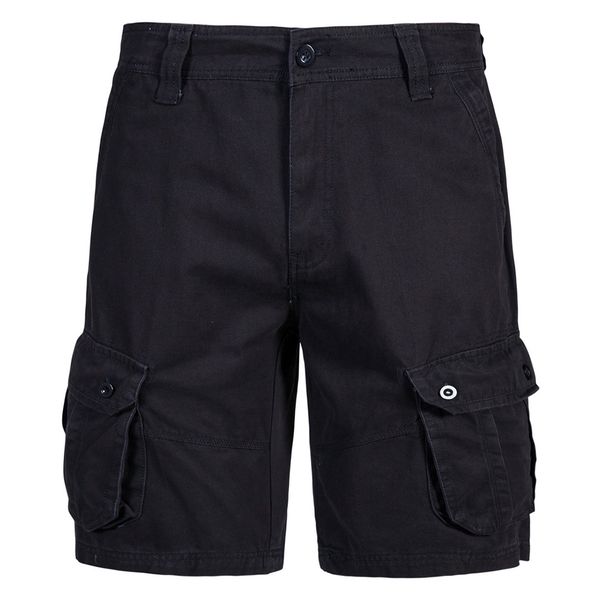 

men multi pocket shorts 2020 new summer casual cotton loose cargo short pants d30, White;black