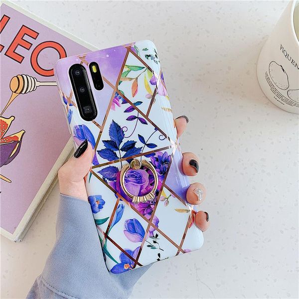 

flykylin кольцо подставки чехол для huawei mate 20 mate 30 pro p20 p30 lite задняя крышка мягкие imd силиконовые цветы телефон sqchxo case20