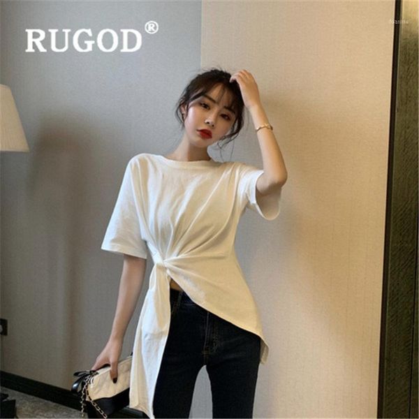

rugod bow lace tshirt women new arrival oneck casual high waist slim t shirt cotton fashion poleras mujer1, White