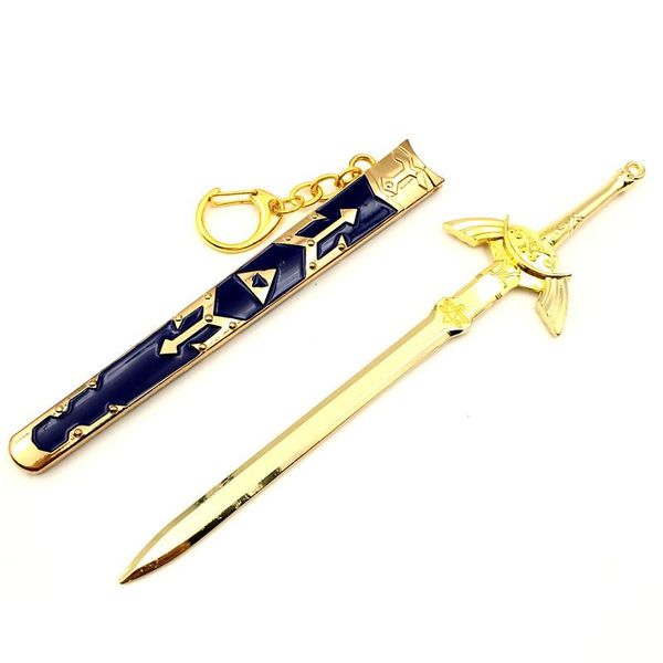

5pcs/lot wholesale legend of zelda key chain cosplay gift sword keychains removable master women men keychain jewelry gifts, Silver