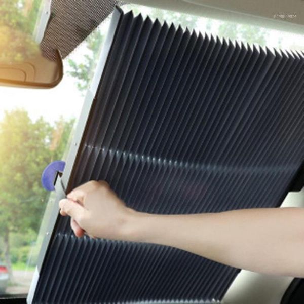 

automatic retractable sunshade sunscreen 45cm common sunshade windshield summer car1