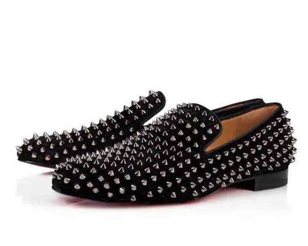 

new elegant gentleman business,party,dress alpha male flat pony maxi leopard red bottom loafers shoes slip on moccasin shoes original box, Black