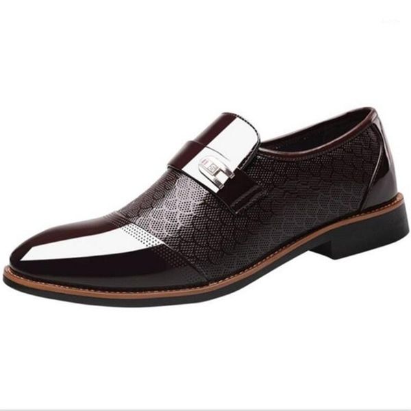 

luxury italian men's dress shoes classic leather men wedding oxford shoes fashion office slip on suit men's casual1, Black