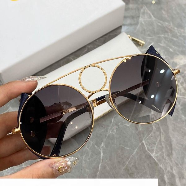 

2020 new fashion sunglasses for women deisnger round full frame uv400 lens summer style square frame classic design come with package 148, White;black