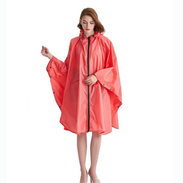 

yuding waterproof big fashion ladies mens long zipper nylon raincape women hooded breathable cycling raincoa bbywjw
