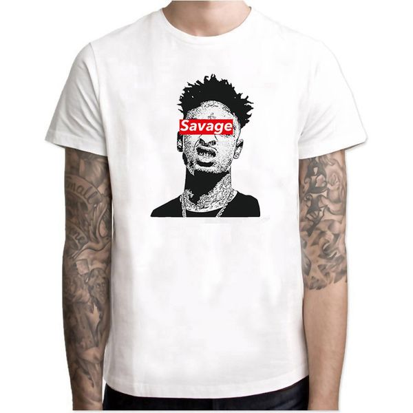 

хип-хоп 21 дикарь рэпер музыка summer graphic tees singer мужской негабаритные удобный tee белый спортивный толстовка с капюшоном толстовка