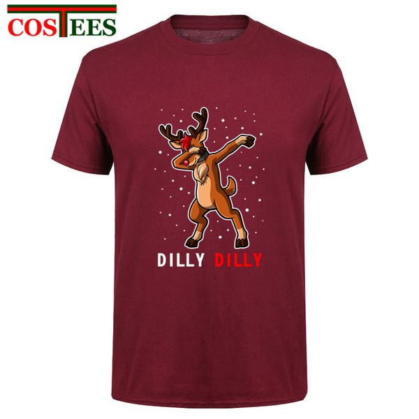 

sport philly dilly t shirt men funny dabbing deer t-shirt cartoon animal printed tshirt christmas costume hipster xmas tees shirt