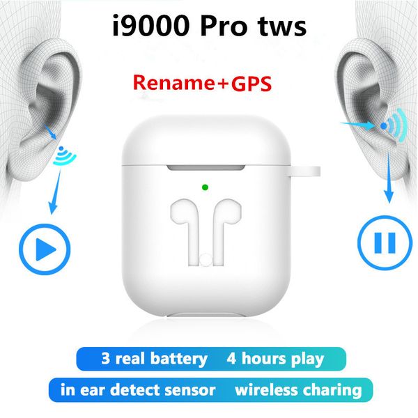 

original pro bluetooth earphone 1:1 air 2 wireless headphones rename gps super bass earbuds pk i30 i200 i500 i9000 tws