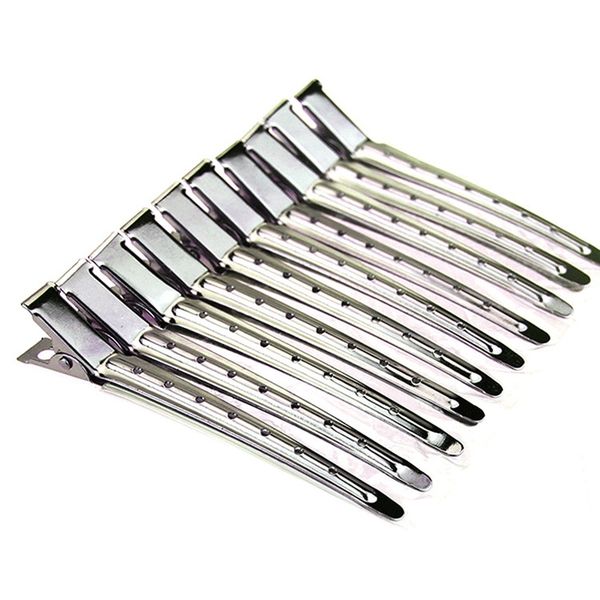 

professional salon stainless hair clips duckbill clip hair styling tools diy hairdressing hairpins barrettes headwear accessories 0642, Black;brown