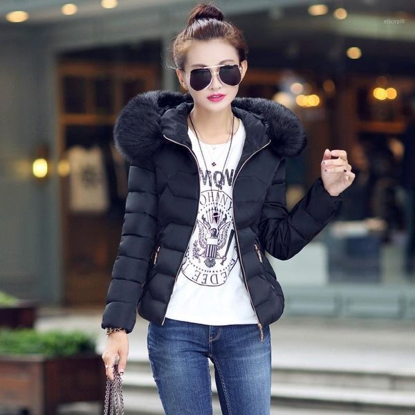 

parkas woman winter light down jacket with fur hood duck down female long coat ladies clothing 2018 ukraine1, Black