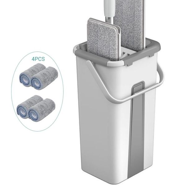 

волшебная уборка швабры свободная ручная швабра с ведром, закрепленные напольные очистки микрофибры mop домашний кухня деревянный пол matic