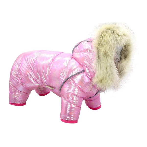 

winter warm windproof reflective dog coat long sleeve cold weather soft accessories with hood button fashion waterproof
