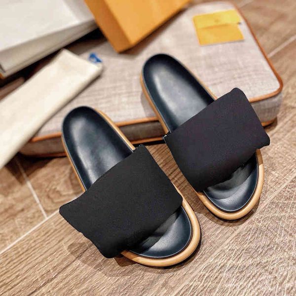 

sport male slippers new slippers fashion classics slides sandals men flip flops for women shoes design summer huaraches home slipper 220119, Black