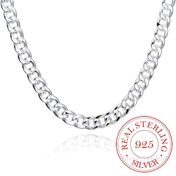 

chains men's fine jewelry 925 sterling silver 10mm necklace male sterling-silver-jewelry 20 inch 24