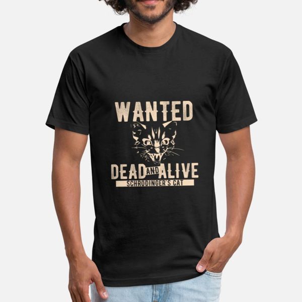 

wanted dead or alive schrodinger's cat cool gift t shirt black design tracksuit hoodie sweatshirt