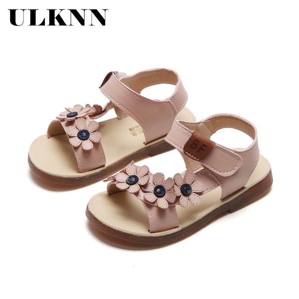 

ulknn 2020 new summer korean girls in flower children princess shoes fashion soft bottom children's sandals, Black
