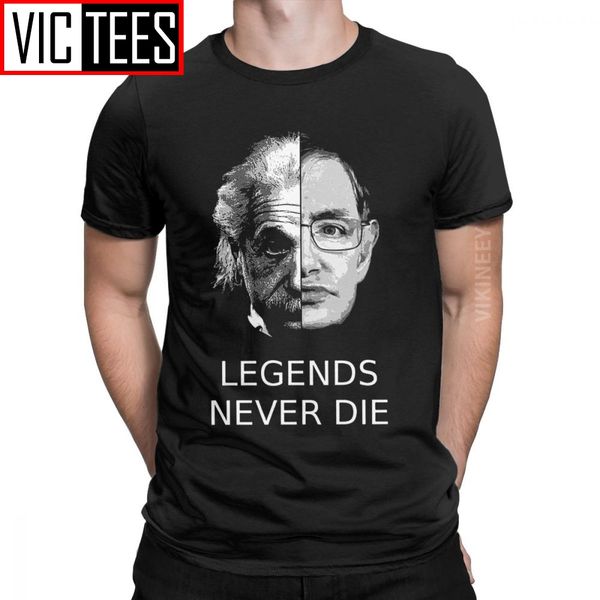 

men tshirt albert einstein stephen hawking legends never die crazy pure cotton math science tshirt sport hooded sweatshirt hoodie