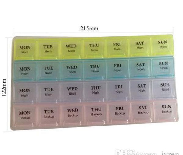 

28 compartment pill box 7 day medicine storage organizer conta bbydhh xmh_home