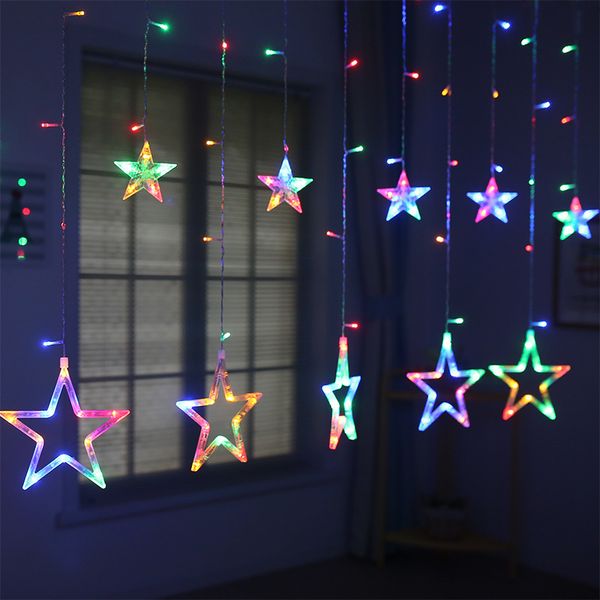 Beleuchtung String Sterne Mond Nachtlichter Dekor für Wohnzimmer Ferienhaus Hochzeit Liefert LED DIY Lampara Weihnachtsdekoration 201203