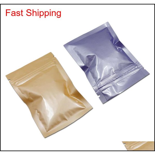 

multi-size matte resealable mylar foil aluminum zipper packaging bags closure aluminum foil food storage pouch foil qylemo item_home